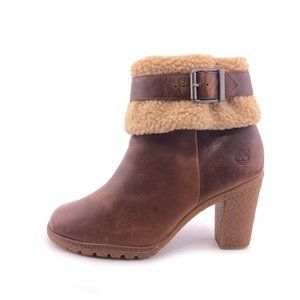 Timberland Glancy Teddy Fleece Fold Down Winter Boots 8